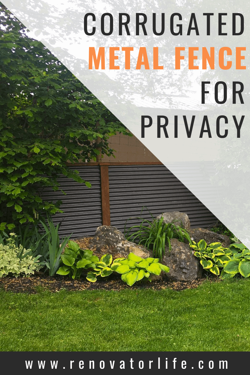 corrugated metal fence for privacy
