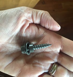 coated screw with neoprene washer
